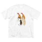 mofusandのダブルえび天にゃん ビッグシルエットTシャツ