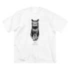 ナ.ナキチの『真心』つよがりがけど伝えたい心を猫と共に ビッグシルエットTシャツ