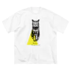ナ.ナキチの『無心の心』猫と一緒に瞑想時間 ビッグシルエットTシャツ