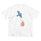 OW STOREの鳥と卵 ビッグシルエットTシャツ