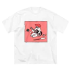 utanakamuraの弾き語りねこ colour ビッグシルエットTシャツ