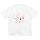 遥ん/犬顔絵　のシーズーちゃん ビッグシルエットTシャツ