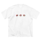 happychamchamのリップ（クリア） ビッグシルエットTシャツ