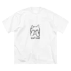 猫山田の見ないでねこちゃん ビッグシルエットTシャツ