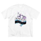 SANKAKU DESIGN STOREのNO SAKE NO LIFE。 レトロな紫×青 Big T-Shirt