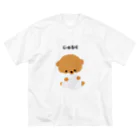 usamのじゅるりクマさん、 ビッグシルエットTシャツ