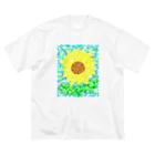 KUMA-09の夏のひまわり ビッグシルエットTシャツ