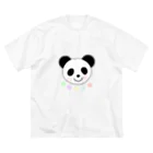YuuのYuuオリジナルイラスト25 パンダと5色の星 ビッグシルエットTシャツ