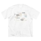 yugoro5の配色　まだら模様 ビッグシルエットTシャツ