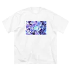 きらめきの紫陽花　 ビッグシルエットTシャツ