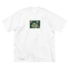 カズイのネコアートの猫の絵 ビッグシルエットTシャツ