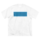 Planet Evansの青と白の縦縞 ビッグシルエットTシャツ