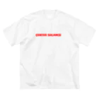 CENTER BALANCEのCENTER BALANCE 赤ロゴTシャツ ビッグシルエットTシャツ