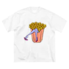 Mieko_Kawasakiの誘惑の🍟フライドポテト　 ビッグシルエットTシャツ