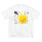 8l0の睡蓮　花　白 ビッグシルエットTシャツ