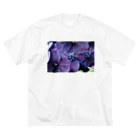 8l0の紫陽花　紫 ビッグシルエットTシャツ
