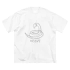 MeRyu ARTのHeavyな蛇 ビッグシルエットTシャツ