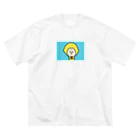 カワイーソー🀄️緑一色しか勝たん  麻雀グッズのレモン大仏🍋 ビッグシルエットTシャツ