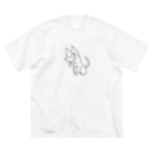 せきね まりのの人間をみまもるねこ(飼い主自慢 ビッグシルエットTシャツ