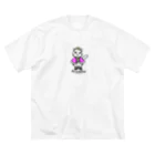 ゆきだるまころころのねこの王子様＊ピンク ビッグシルエットTシャツ