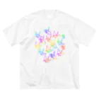 のぐちさきのPEACE-平和への祈り-レインボー ビッグシルエットTシャツ