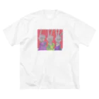 grinの123 pink ビッグシルエットTシャツ