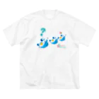 ma-sa's LaboratoryのSweet Budgerigar／？（ハテナ） ビッグシルエットTシャツ