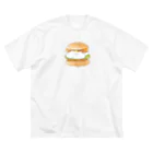 はむ汰の落書き Official Storeのぷぅ王子　ビッグぷぅバーガー(単品) ビッグシルエットTシャツ