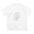 リリオのリス、食事時中 ビッグシルエットTシャツ