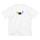 cafe Relier 🥤和歌山フルーツsmoothieのカラーロゴ ビッグシルエットTシャツ