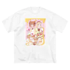 かわいいもののおみせ　いそぎんちゃくのこぐまちゃんとミツバチちゃんとはちみつパンケーキ Big T-Shirt