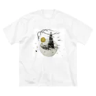 針金鳥の波間 ビッグシルエットTシャツ