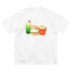 はむ汰の落書き Official Storeのぷぅ王子　ビッグぷぅバーガーセット Big T-Shirt