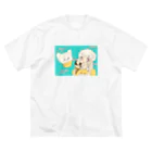 さらだふれんずのにゃいす と 推しガール ビッグシルエットTシャツ