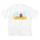 伊豆見のおしごとえび起 ビッグシルエットTシャツ