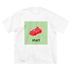 はとの人生のSTARTライン ビッグシルエットTシャツ