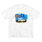 yumeututuの暑いのはだめ猫 ビッグシルエットTシャツ