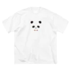 ヒフミヨイのカラフル蝶ネクタイ パンダ ビッグシルエットTシャツ