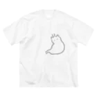 ねこやにわとりやの胃がニャンコ ビッグシルエットTシャツ