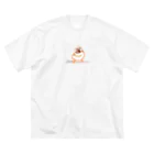 庭先食堂２号店のChun ちゅん スズメ（スケッチ） ビッグシルエットTシャツ