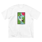 SACHI GRAPHIC ARTSの花札　松に鶴 ビッグシルエットTシャツ