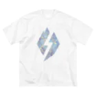 Manhattan Code inc.のMHT_LOGO ｰ MB_Blue ビッグシルエットTシャツ