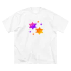 いしかきゃっとのTシャツショップのbursting star Big T-Shirt