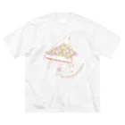mayapatternの花ピアノ ビッグシルエットTシャツ