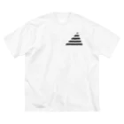 MSK STUDIOのCropping Border T(Triangle) / Black-Gray ビッグシルエットTシャツ