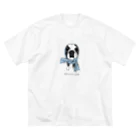 BuhiBuhiBooのほっかむり犬 ビッグシルエットTシャツ