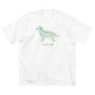 AtelierBoopの森　ボーダーコリー ビッグシルエットTシャツ