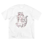 Lani＊Lani-online shop-のトラの威を借り切れてない狐。その① ビッグシルエットTシャツ