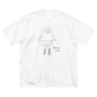 非ユークリッド幾何学を考える kodaisakanaのおばけちゃん ビッグシルエットTシャツ