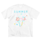 SANKAKU DESIGN STOREの奪われた夏のひととき。 文字あり Big T-Shirt